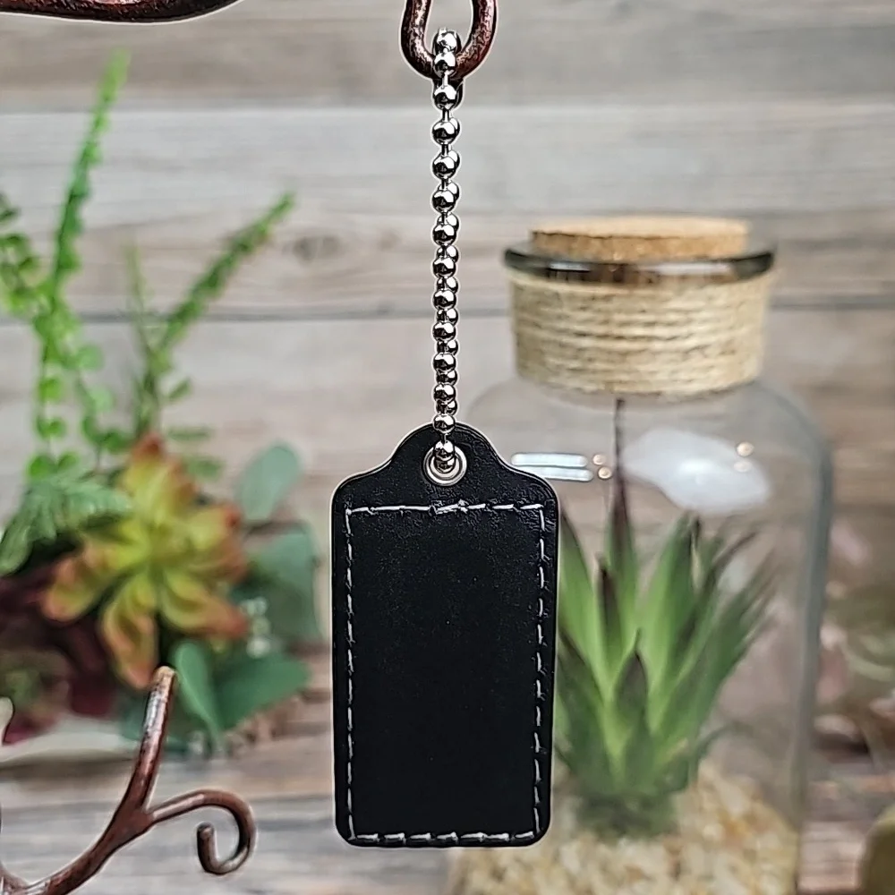 NEW COACH BLACK LEATHER HANG-TAG - Picture 6 of 7